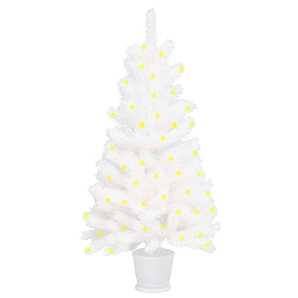 Kunstkerstboom Met Led's 90 Cm Wit