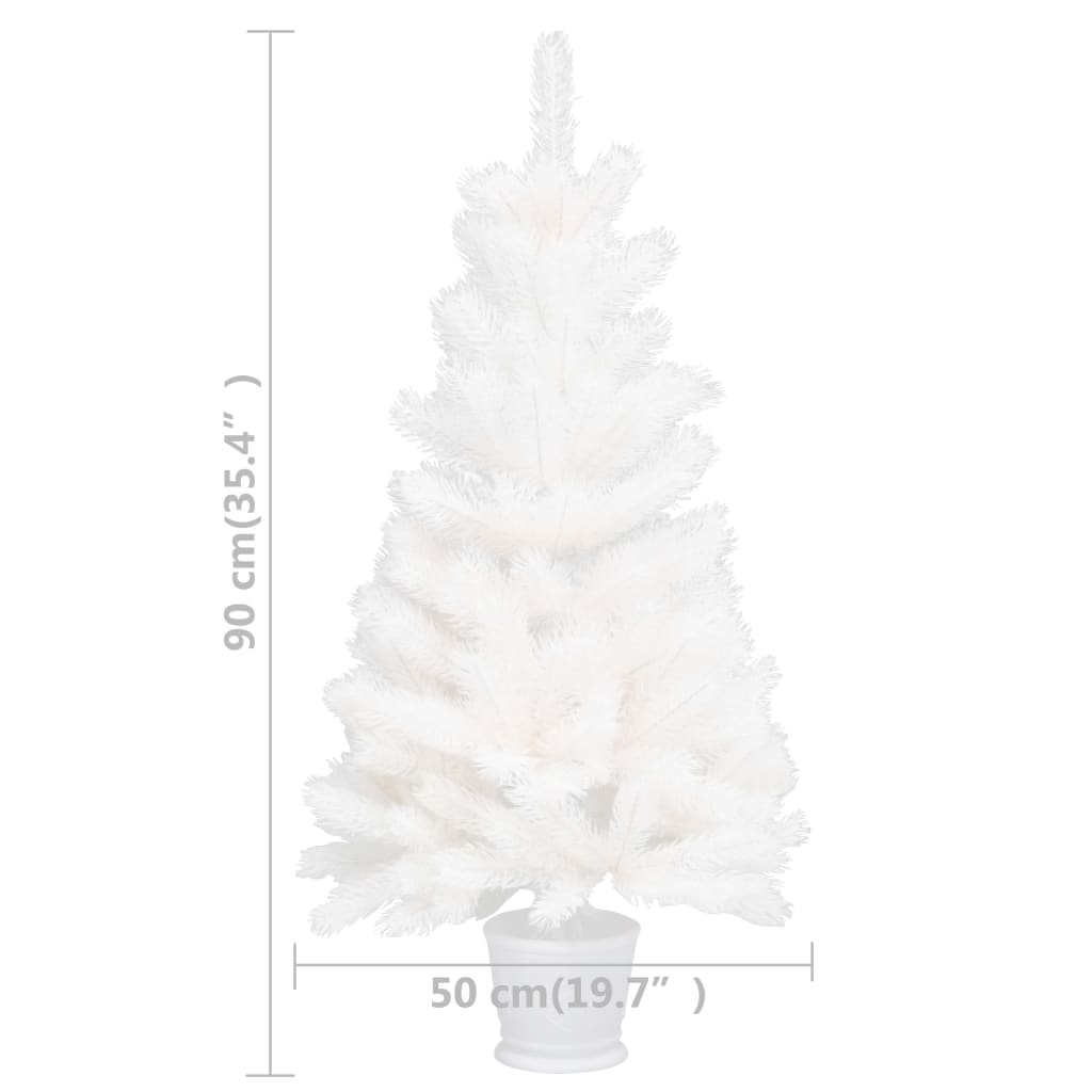 Kunstkerstboom Met Led's 90 Cm Wit