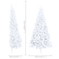 Kunstkerstboom Met Led's En Kerstballen Half 210 Cm Wit