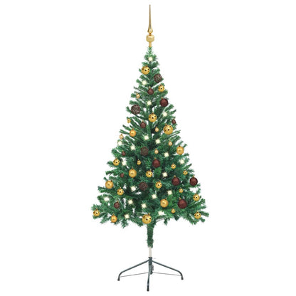 Kunstkerstboom Met Led's En Kerstballen 380 Takken 150 Cm
