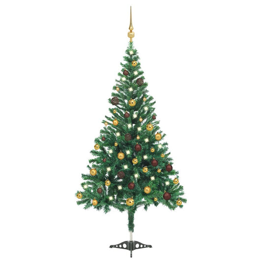 Kunstkerstboom Met Led's En Kerstballen 910 Takken 210 Cm