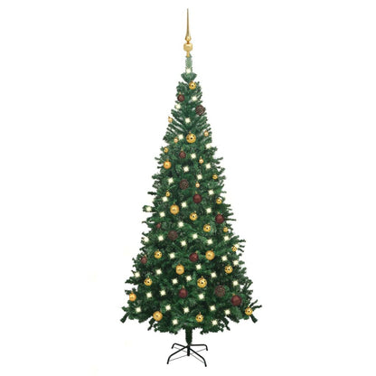 Kunstkerstboom Met Led's En Kerstballen L 240 Cm Groen