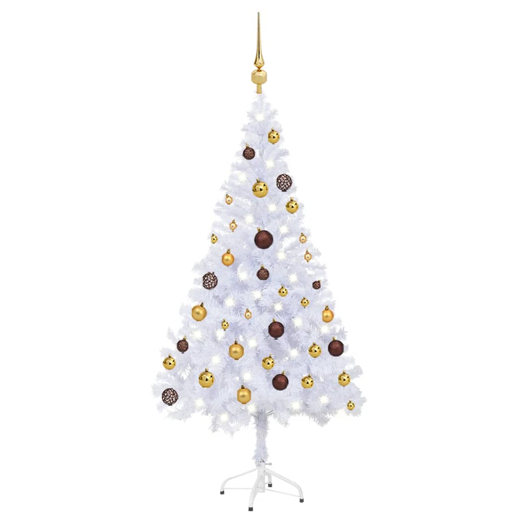 Kunstkerstboom Met Led's En Kerstballen 230 Takken 120 Cm