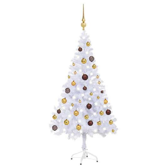 Kunstkerstboom Met Led's En Kerstballen 230 Takken 120 Cm