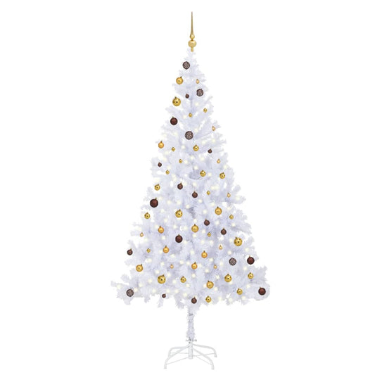 Kunstkerstboom Met Led's En Kerstballen 910 Takken 210 Cm