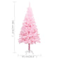 Kunstkerstboom Met Led's En Kerstballen 180 Cm Pvc Roze