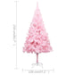 Kunstkerstboom Met Led's En Kerstballen 210 Cm Pvc Roze