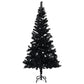 Kunstkerstboom Met Led's En Kerstballen 120 Cm Pvc Zwart