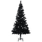 Kunstkerstboom Met Led's En Kerstballen 150 Cm Pvc Zwart