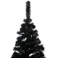 Kunstkerstboom Met Led's En Kerstballen 150 Cm Pvc Zwart