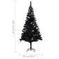 Kunstkerstboom Met Led's En Kerstballen 180 Cm Pvc Zwart