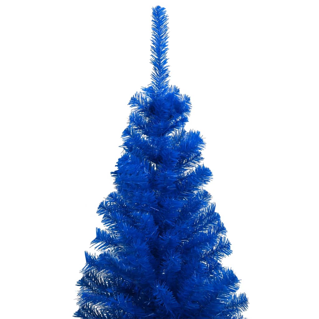 Kunstkerstboom Met Led's En Kerstballen 120 Cm Pvc Blauw