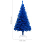 Kunstkerstboom Met Led's En Kerstballen 120 Cm Pvc Blauw
