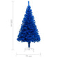 Kunstkerstboom Met Led's En Kerstballen 150 Cm Pvc Blauw