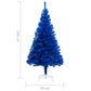 Kunstkerstboom Met Led's En Kerstballen 180 Cm Pvc Blauw