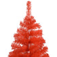 Kunstkerstboom Met Led's En Kerstballen 120 Cm Pvc Rood