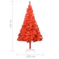 Kunstkerstboom Met Led's En Kerstballenset 210 Cm Pvc Rood