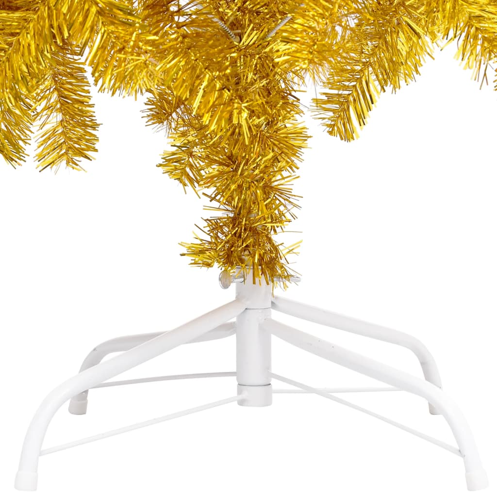 Kunstkerstboom Met Led's En Kerstballen 120 Cm Pet Goudkleurig