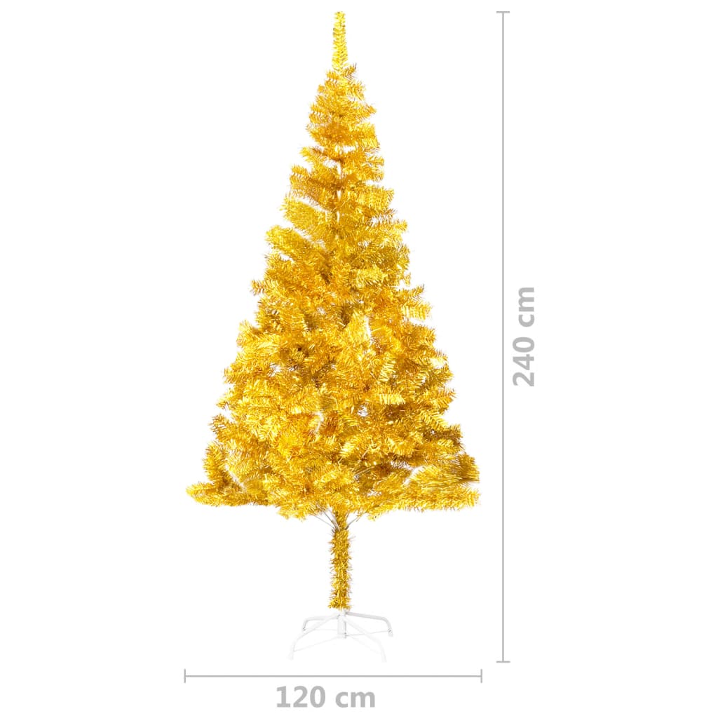 Kunstkerstboom Met Led's En Kerstballen 240 Cm Pet Goudkleurig