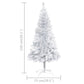 Kunstkerstboom Met Led's En Kerstballen 150 Cm Pet Zilverkleur