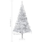 Kunstkerstboom Met Led's En Kerstballen 210 Cm Pet Zilverkleur