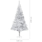 Kunstkerstboom Met Led's En Kerstballen 240 Cm Pet Zilverkleurig