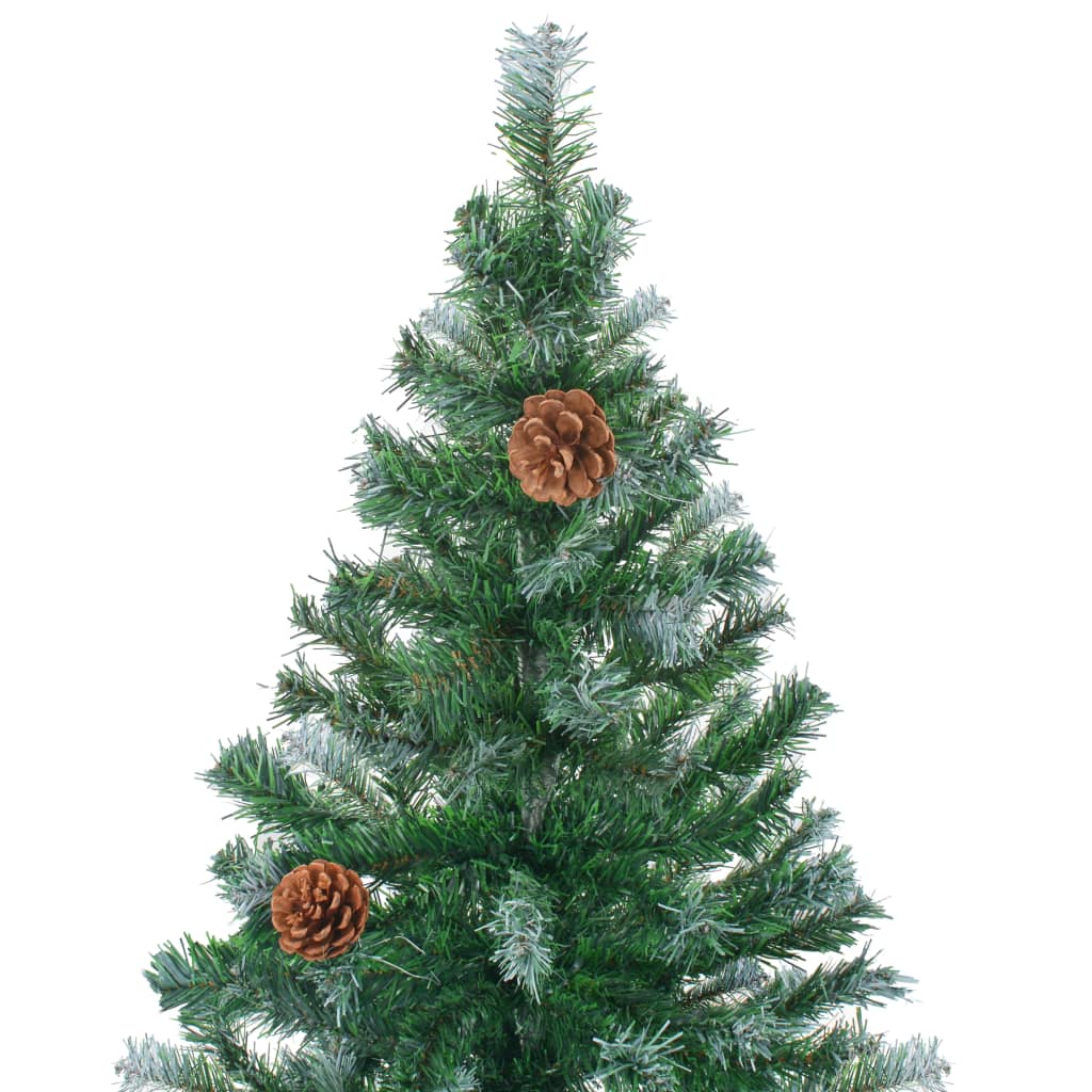 Kunstkerstboom Met Led's En Kerstballen En Dennenappels 180 Cm