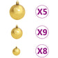Kunstkerstboom Met Led's En Kerstballen En Dennenappels 180 Cm