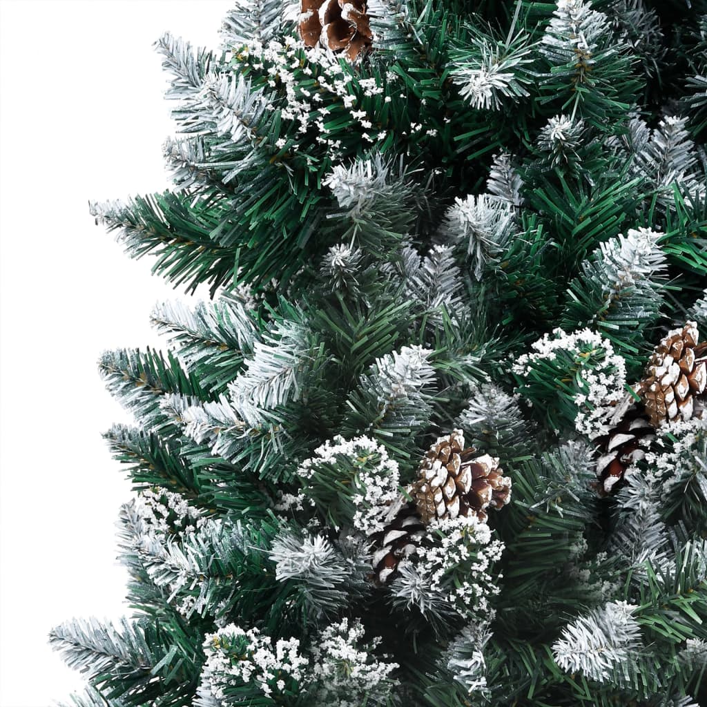 Kunstkerstboom Met Led's En Kerstballen En Dennenappels 180 Cm