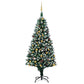 Kunstkerstboom Met Led's En Kerstballen En Dennenappels 210 Cm