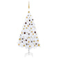 Kunstkerstboom Met Led's En Kerstballen 150 Cm Pvc Wit