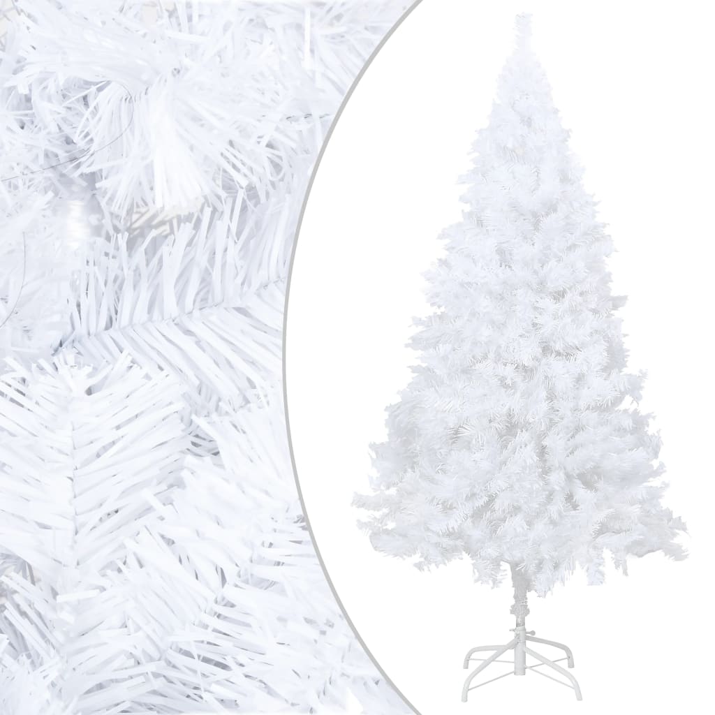 Kunstkerstboom Met Led's En Kerstballen 150 Cm Pvc Wit