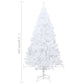 Kunstkerstboom Met Led's En Kerstballen 150 Cm Pvc Wit