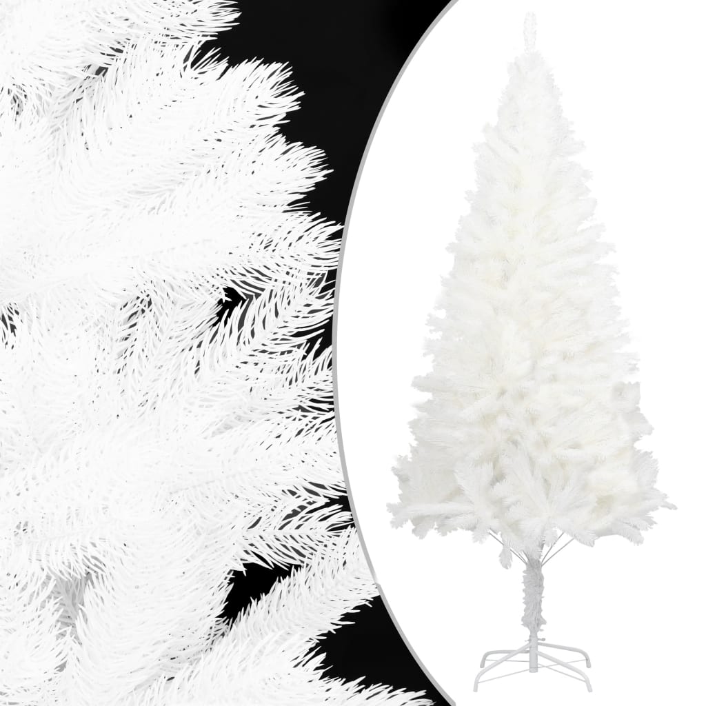 Kunstkerstboom Met Led's En Kerstballen 120 Cm Wit