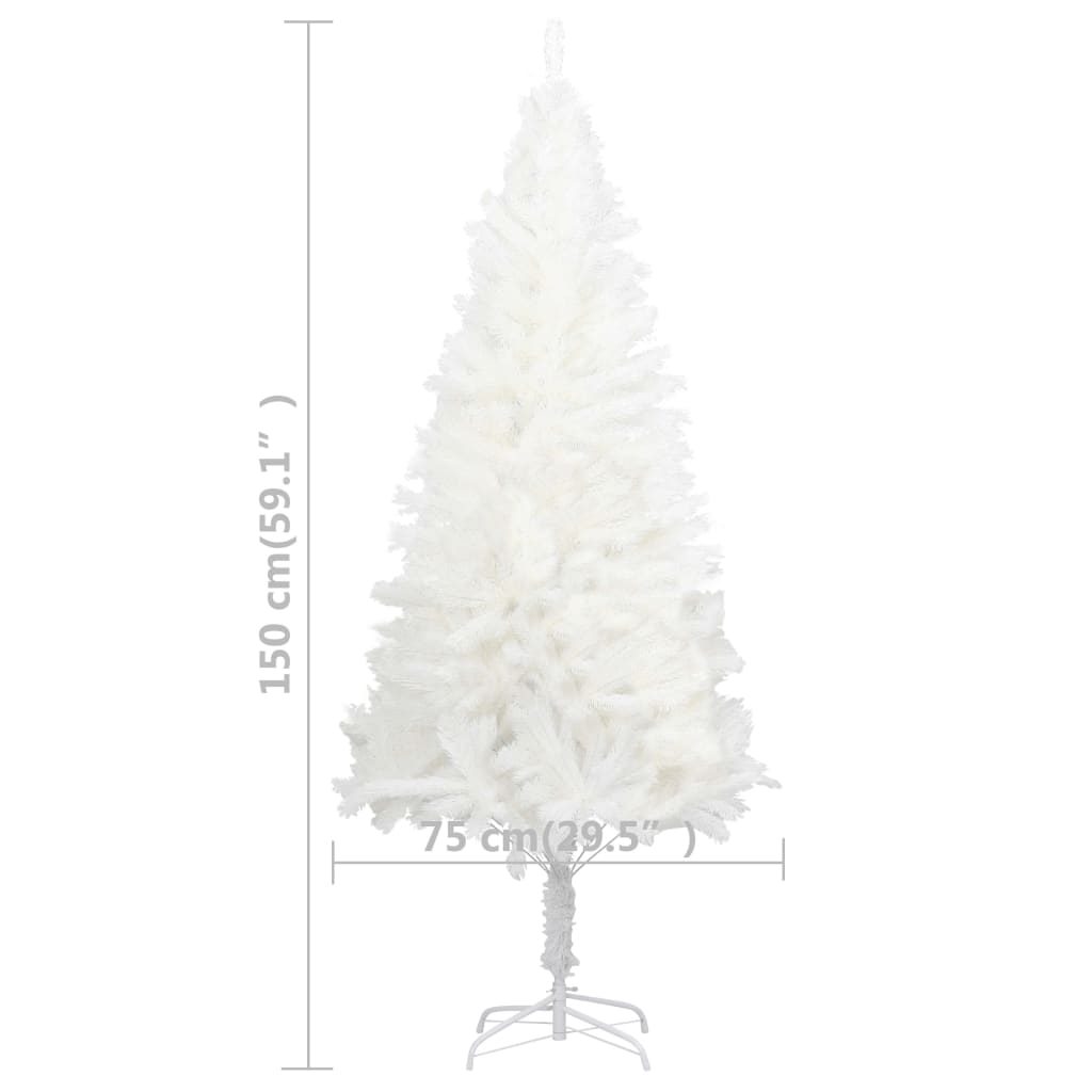 Kunstkerstboom Met Led's En Kerstballen 150 Cm Wit