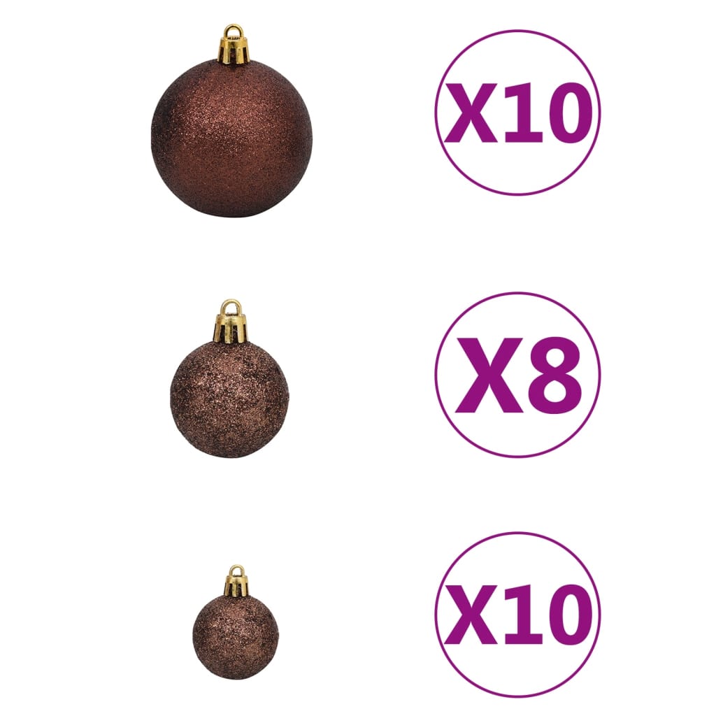 Kunstkerstboom Nordmann Met Led's En Kerstballen 240 Cm Groen