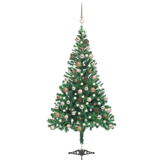 Kunstkerstboom Met Led's En Kerstballen 230 Takken 120 Cm