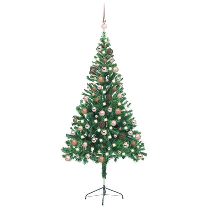 Kunstkerstboom Met Led's En Kerstballen 380 Takken 150 Cm