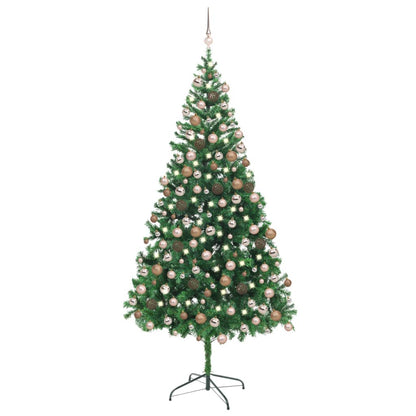 Kunstkerstboom Met Led's En Kerstballen 910 Takken 210 Cm