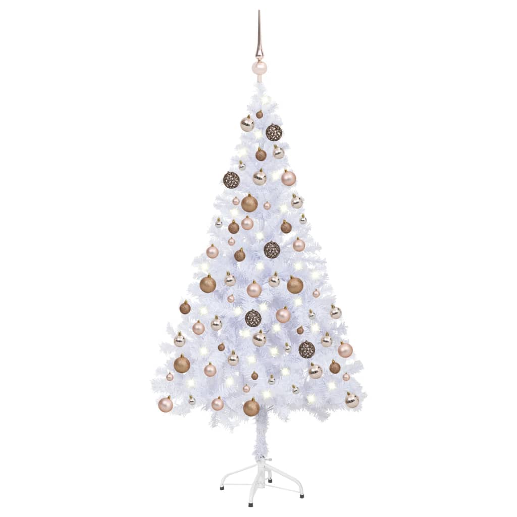 Kunstkerstboom Met Led's En Kerstballen 380 Takken 150 Cm