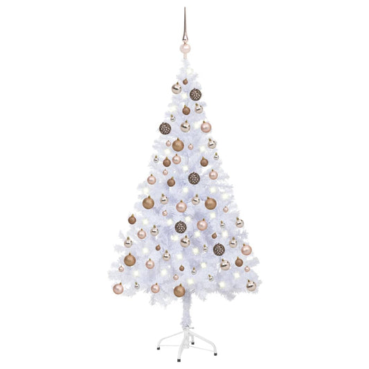 Kunstkerstboom Met Led's En Kerstballen 380 Takken 150 Cm