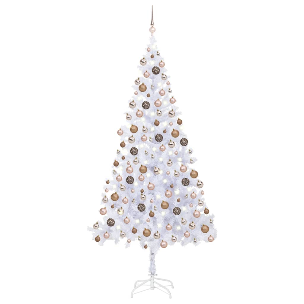 Kunstkerstboom Met Led's En Kerstballen 910 Takken 210 Cm