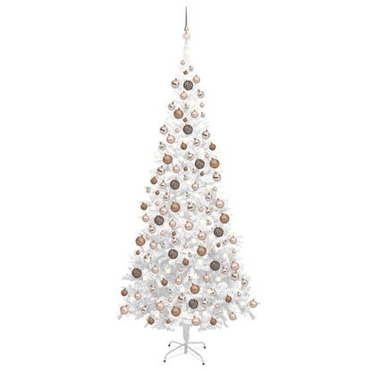 Kunstkerstboom Met Led's En Kerstballen L 240 Cm Wit