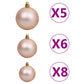 Kunstkerstboom Met Led's En Kerstballen 150 Cm Pvc Roze