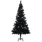 Kunstkerstboom Met Led's En Kerstballen 150 Cm Pvc Zwart