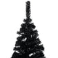 Kunstkerstboom Met Led's En Kerstballen 150 Cm Pvc Zwart