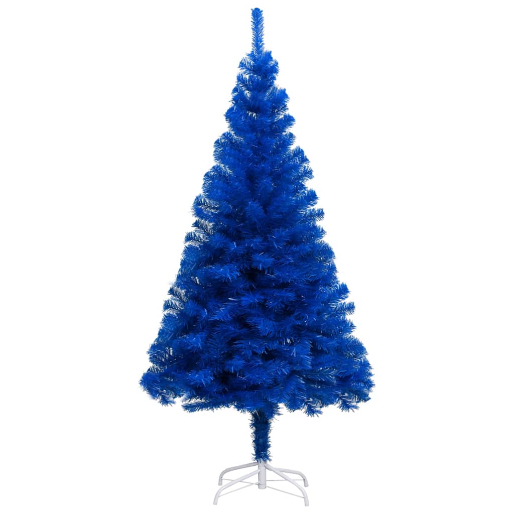 Kunstkerstboom Met Led's En Kerstballen 120 Cm Pvc Blauw