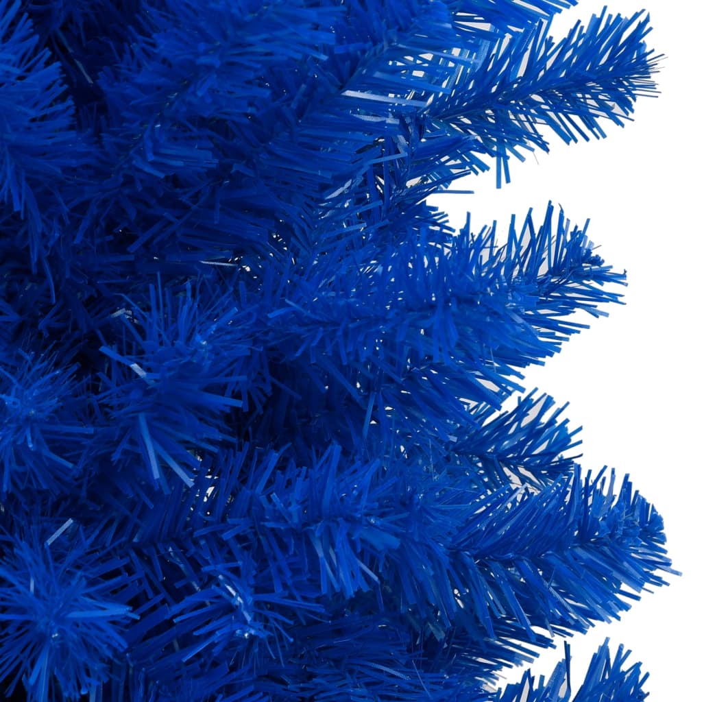 Kunstkerstboom Met Led's En Kerstballen 120 Cm Pvc Blauw