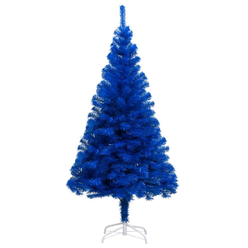 Kunstkerstboom Met Led's En Kerstballen 180 Cm Pvc Blauw