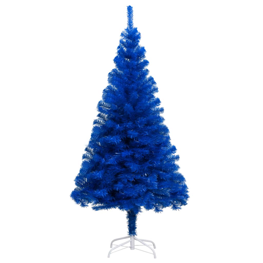Kunstkerstboom Met Led's En Kerstballen 210 Cm Pvc Blauw